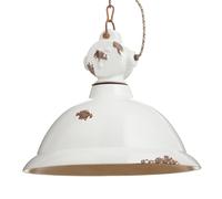Ferroluce Lampada sospensione C1710 di ceramica, bianco Ferroluce