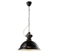 FerroLuce Lampada sospensione in metallo dal design industrial con diffusore in