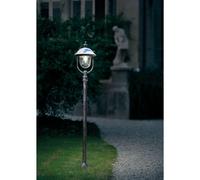 Palo Esterno Classico Bari Metallo E Ceramica Nero Sfumato Argento 1 Luce E27