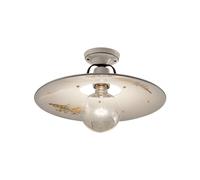 Plafoniera Classica Bologna Metallo E Ceramica Nero Sfumato Rame 30Cm 1 Luce E27