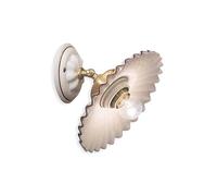 Applique Classica Orientabile L'Aquila Ottone E Ceramica Decorato 1 Luce E27