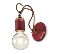 Applique Vintage Ceramica Bordeaux Con Filamento 1 Luce E27