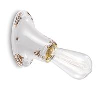 Applique Vintage Senza Diffusore Ceramica Bianco 1 Luce E27