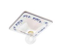 Plafoniera da Soffitto a una Luce in materiale Ceramica decoro artigianale TRIESTE CLASSIC Dimensioni 15x15x h 9 cm peso 1,1 kg - Attacco Lampada E27 multicolor