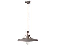 Lampadario Vintage Country Ferro E Ceramica Tortora 1 Luce E27