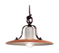 Lampadario Classico Bologna Metallo E Ceramica Nero Sfumato Rame 24Cm 1 Luce E27