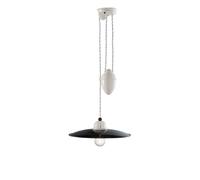 FerroLuce Sospensione piccola regolabile in altezza dal design industrial B&W 7 [EEK: A]