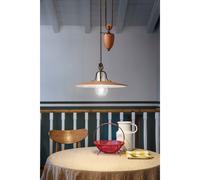 Lampadario Classico Bologna Metallo E Ceramica Nero Sfumato Rame 1 Luce E27