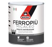 Ferropiù Smalto Antiruggine Antichizzato Micaceo, Fondo e Finitura, Aspetto Ferro Battuto, Protegge dal Degrado, 2,5lt (2,5lt, Grigio Ghisa)