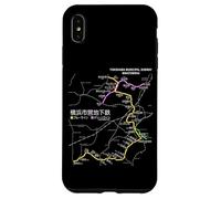 Ferrovia della linea ferroviaria giapponese della città di Yokohama - Souvenir Mappa del percorso Custodia per iPhone XS Max