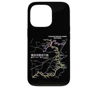 Ferrovia della linea ferroviaria giapponese della città di Yokohama - Souvenir Mappa del percorso Custodia per iPhone 13 Pro