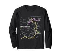 Ferrovia della Linea ferroviaria Giapponese della Città di Yokohama - Souvenir Mappa del Percorso Maglia a Manica