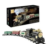 Ferrovia elettrica a batteria, giocattolo retrò con luce e | Divertente set di giocattoli a forma di treno, per la casa, la cameretta dei bambini, l'asilo, la scuola materna