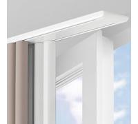 Ferrovia montata soffitto silenzioso di alluminio resistente della pista della tenda di 2 modi doppia per i divisori della stanza domestica Progettazione regolare bianca di operazione 1