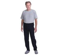 FERRUCCI COMFORT Pantalone Felpa per Riabilitazione Morbidezza Sanitario (Nero, L)