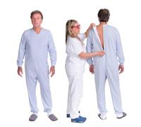 FERRUCCI COMFORT Pigiama Sanitario a Manica Lunga con Cerniera Posteriore, 100% Puro Cotone 9012/1 Uomo - Made in Italy - per pazienti con disabilità