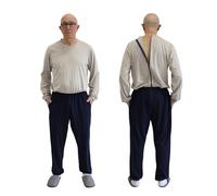 FERRUCCI COMFORT Pigiama Sanitario con Cerniera Posteriore Chiusura Zip in 100% Cotone - Ideale per Anziani, Incontinenza, Alzheimer e Demenza, Tuta Intera (IT, Testo, S, Regular, Regular, Sabbia)