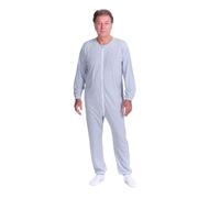 FERRUCCI COMFORT Pigiama Sanitario con Zip Anteriore 9016, per Anziani e Soggetti Fragili (IT, Testo, L, Regular, Regular, Azzurro)