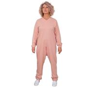 FERRUCCI COMFORT Pigiama Sanitario Felpato Invernale Rosa da Donna, 9078-F, per Incontinenza, Alzheimer, con Cerniera sul Dorso (IT, Testo, L, Regular, Regular, Rosa)