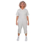FERRUCCI COMFORT Pigiama Sanitario in Cotone con Zip su Dorso - Unisex - Maniche Corte e Pantalone Corto - 9012/5 - Adatto agli Anziani - Antimanipolazione (Femminile, M)