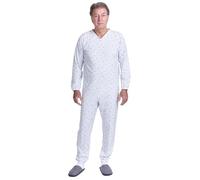 FERRUCCI COMFORT Pigiama Sanitario Invernale con 3 Zip sul Dorso e Interno Gambe, Unisex, 9012-F/2, per Anziani, Alzheimer, Incontinenza (IT, Testo, XXL, Regular, Regular, Uomo)