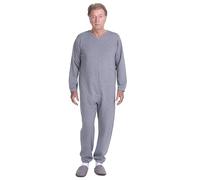 FERRUCCI COMFORT Pigiama Tutone Sanitario Calore Manica Lunga 1 Cerniera/Zip Dietro Schiena Invernale Tessuto Pesante (Azzurro, XS)