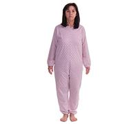 FERRUCCI COMFORT Pigiama Tutone Sanitario serenità Manica Lunga 1 Cerniera/Zip Dietro Schiena Estivo (Rosa, M)