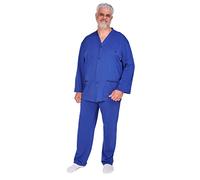 FERRUCCI COMFORT Pigiama Uomo Cardigan Taglie Comode in Cotone - Manica Lunga e Pantalone Lungo - Blu Scuro (COPIATIVO, 2XL)