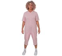 FERRUCCI Pigiama Tutone Sanitario Comfort Manica Corta Pantalone Corto 1 Cerniera/Zip Dietro Schiena Estivo (Rosa, XS)