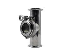 Ferrule 91 Flow Diopter Sight Glass with Tri-Clamp Fitting, SUS304 Stainless Steel Optical Window (OD 76mm) Homebrew