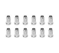 Ferrule per Corde Chitarra, Set 12 Pezzi, Metallo Argento - Alta Resistenza, Facili da Installare, per Chitarre Elettriche (Argento)