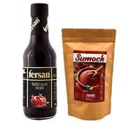 Fersan 100% puro sciroppo di melograno (330 g) & Sumach (Sumak) Condimento (125 g) | Condimento naturale, vegano per insalate, marinate e piatti orientali