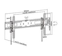 Fersay Supporto TV Parete 43 a 90" VESA 200x200 a 800x400 Max 75Kg Acciaio