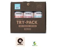Fertilizzante bio idroponica crescita fioritura piante biobizz trypack hydro