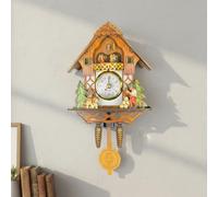 Fertnouk Orologio a cucù Orologio a cucù retrò in legno, Orologi moderni e silenziosi per parete Soggiorno Camera da letto, Decorazioni per la casa di design vintage 3D artigianali, Uso domestico