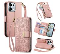 Fertuo Cover a Libro Antiurto per Oneplus Nord 6 / CE 6 5G, Rosa