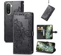 Fertuo Cover a Libro in Pelle con Porta Carte per Poco C81 Pro 4G, Nero