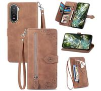 Fertuo Cover a Libro per Xiaomi Poco C81 Pro/Redmi A7 Pro 4G, Marrone