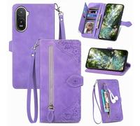 Fertuo Cover a Libro per Xiaomi Poco C81 Pro/Redmi A7 Pro 4G, Viola