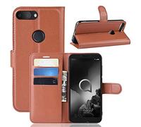 Fertuo Cover Alcatel 1S 2019, Custodia Portafoglio Cover a Libro in Pelle Flip Case con Silicone Bumper, Fibbia Magnetica, Porta Carte, Kickstand, per Alcatel 1S 2019 Smartphone, Marrone