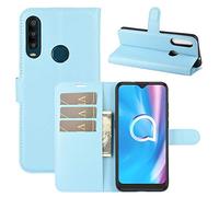 Fertuo Cover Alcatel 1SE 2020, Custodia Portafoglio Cover a Libro in Pelle Flip Case con Silicone Bumper, Fibbia Magnetica, Porta Carte, Kickstand, per Alcatel 1SE 2020, Blu