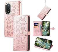 Fertuo Cover Custodia a Libro Antiurto per Xiaomi Poco C81 Pro 4G, Oro Rosa
