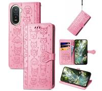 Fertuo Cover Custodia a Libro Antiurto per Xiaomi Poco C81 Pro 4G, Rosa
