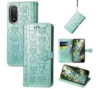 Fertuo Cover Custodia a Libro Antiurto per Xiaomi Poco C81 Pro 4G, Verde