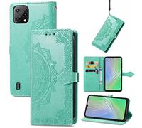 Fertuo Cover per Blackview A55 / Oscal C60, Custodia Portafoglio a Libro in Pelle Flip Cover con Porta Carte, Chiusura Magnetica [Disegni di Mandala] Case Antiurto per Blackview A55, Verde