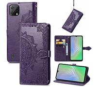 Fertuo Cover per Blackview A55 / Oscal C60, Custodia Portafoglio a Libro in Pelle Flip Cover con Porta Carte, Chiusura Magnetica [Disegni di Mandala] Case Antiurto per Blackview A55, Viola