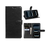 Fertuo Cover per OPPO A57 4G / A57s, Antiurto Custodia a Libro Portafoglio in Pelle Flip Case Sottile con Porta Carte, Chiusura Magnetica e Supporto [Interna Silicone Morbido], Nero