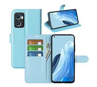Fertuo Cover per OPPO Find X5 Lite, Custodia Portafoglio Cover a Libro in Pelle Flip Case con Silicone Bumper, Fibbia Magnetica, Porta Carte, Kickstand, per OPPO Find X5 Lite, Blu