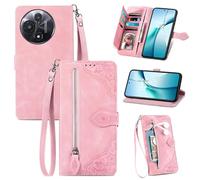 Fertuo Cover per TCL 60 SE/TCL 605, Custodia a Libro in Pelle PU Flip Case con Porta Carte, Chiusura Magnetica e Cinturino [Disegni di Fiori] Portafoglio Interno Silicone Antiurto, Rosa