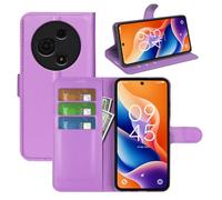 Fertuo Cover per TCL 60 SE/TCL 605, Custodia Portafoglio Cover a Libro in Pelle Flip Case Sottile con Silicone Bumper, Fibbia Magnetica, Porta Carte e Kickstand, Viola